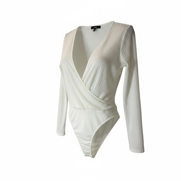 Lulus Tops - Lulu's White Textured Bodysuit